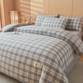 Axyaa Plaid Striped 100% Cotton Comforter Blanket for Warmth & Comfort