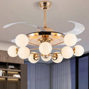 Axyaa Luxury Branch Fan Lamp With Remote Control, Modern LED for Home Living Room Lighting