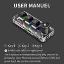 Axyaa RGB Program Macro Mechanical Keyboard with 3 Keys 1 Knob, Gaming & Photoshop Keypad