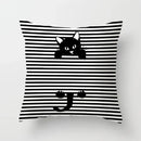 Axyaa Cat Sofa Pillow Cover - Cartoon Style Home Decor Pillowcase