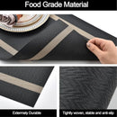 Axyaa 30x45cm Luxe Woven Vinyl Placemats for Kitchen & Dining