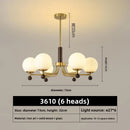 Axyaa Vintage Glass Globe Chandelier: Mid Century Modern Pendant Lamp for Kitchen Island and Restaurant