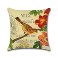 Cute Bird Pattern Pillowcase - Axyaa Decorative Linen Throw Pillow Case