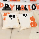 Axyaa 3D Ghost Easter Egg Embroidered Pillowcase Halloween Home Decor Pillow Covers