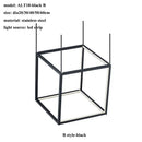 Axyaa Cube LED Pendant Chandeliers for Modern Living Room, Kitchen Island, and Stair Loft