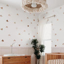 Axyaa Boho Hearts Rainbow Wall Decals: Nursery Kids Room Decor