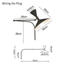 Axyaa Rotatable Swing Arm Wall Lamp for Home Decor Lighting