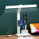 Axyaa LED Desk Lamp 2 Heads Dimmable USB Chargeable 180 Rotate Foldable Eye Protection