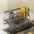 Axyaa Stainless Steel Sponge Holder Rack with Water Tray - Home Kitchen Storage