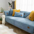 Axyaa Plush Lamb Wool Sofa Cover: Soft, Warm, Non-Slip Slipcover for Modern Living Room