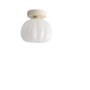 Axya Nordic White Pumpkin Ball LED Ceiling Light for Home Decor