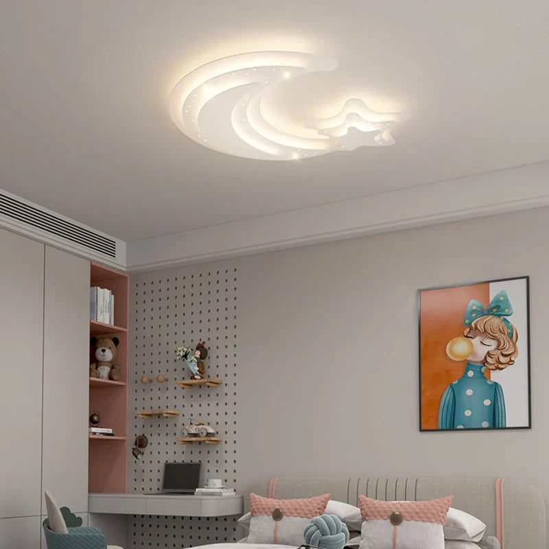 Axyaa Star Moon LED Ceiling Lights for Living Room Bedroom