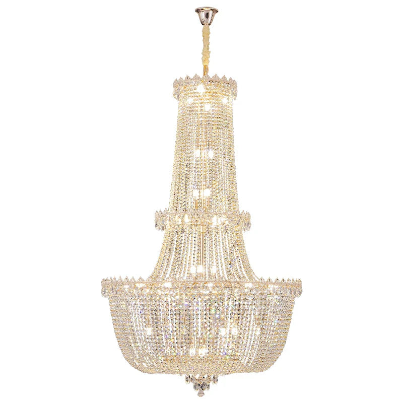 Axyaa Crystal Villa Chandelier - Modern Light Luxury Living Room Hall Lighting