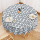 Axyaa Waterproof Round Tablecloth 60-inch Heat-Resistant Moroccan Design