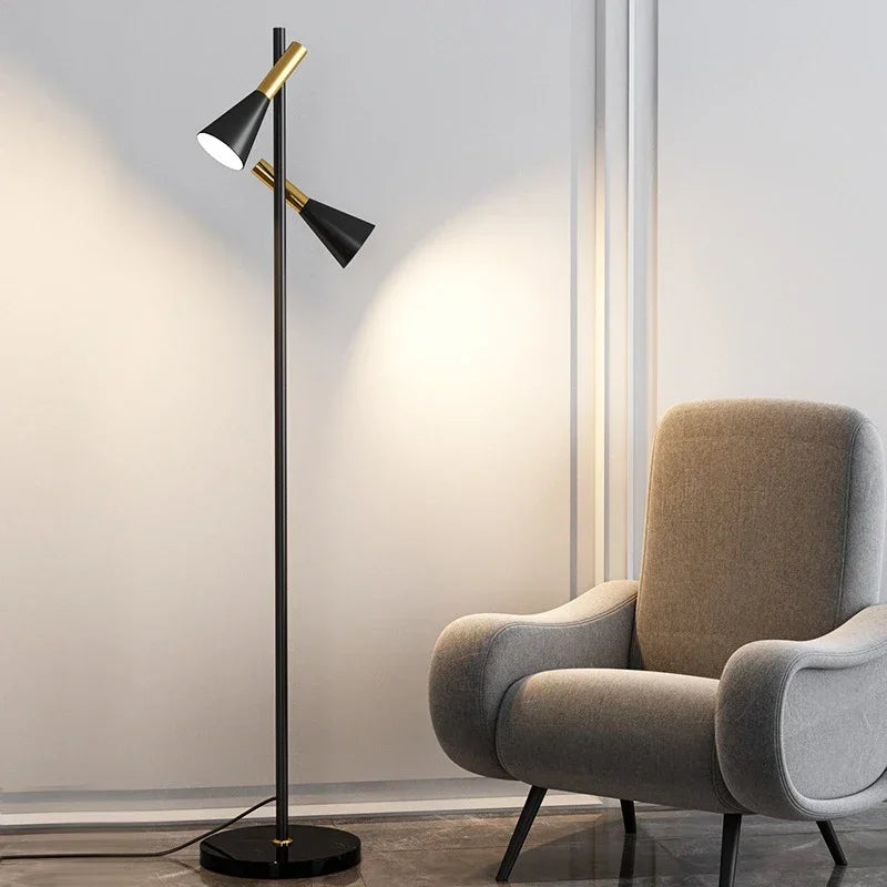 Axyaa Nordic LED Floor Lamp Adjustable Angle for Modern Family Living Room & Bedroom