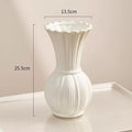Axyaa White Gold Ceramic Vase with Water-Based Rose Arrangement, French Style Retro Living