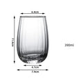 Axyaa Nordic Ripple Glass Tumbler Cup for Various Drinks - Transparent Drinkware