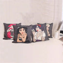 Axyaa Cartoon Girl Hip Hop Cushion Cover for Stylish Home Decor