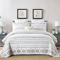 Axyaa Boho Quilt Set King Size 100% Cotton Lightweight Reversible Bedspreads