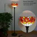 Axyaa Tiffany Stained Glass Floor Lamp - Retro American Design for Living Room and Bedroom