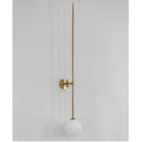 Axyaa Minimalist Metal Pipe Wall Sconces with LED Glass Ball Deco