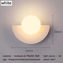 Axyaa Nordic LED Plastic Ball Wall Lamp for Home Decor Lightings