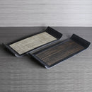 Axya Black Tea Tray: Nordic Style Rectangular Tray for Home Storage & Decor