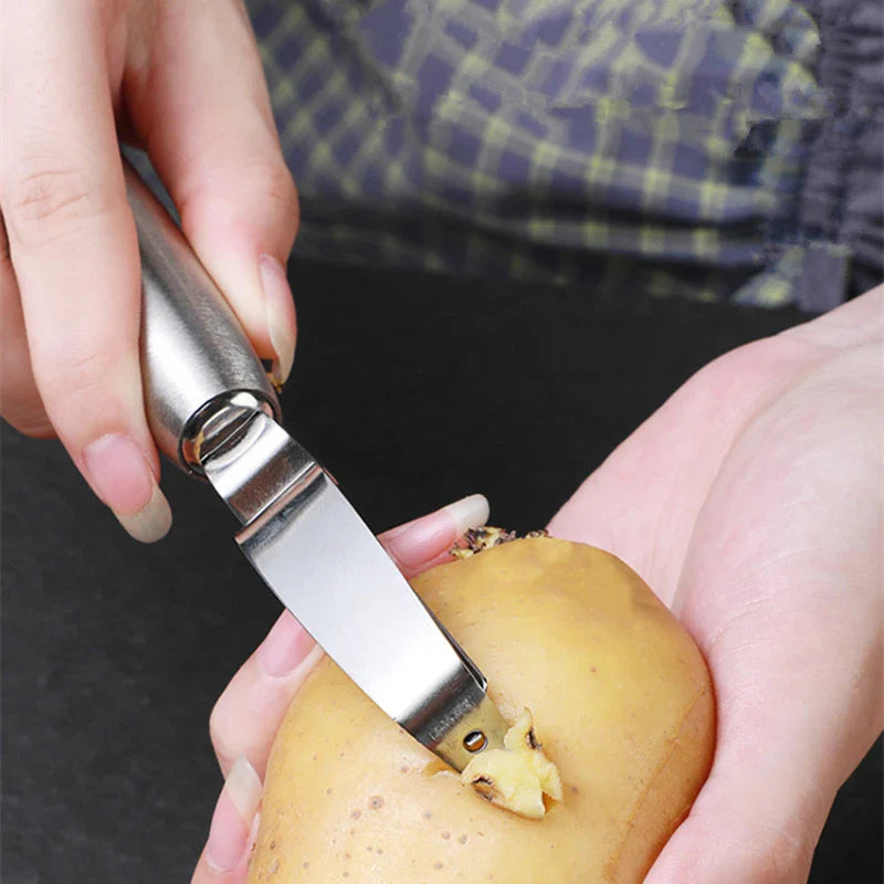 Axyaa Stainless Steel Vegetable Fruit Peeler Grater Knife - Kitchen Gadget