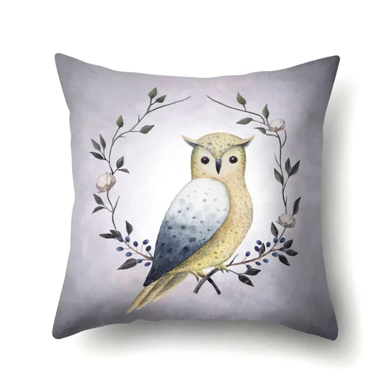 Axyaa Charms Bird Animal Pillowcase for Home Decoration