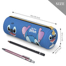 Axyaa Stitch Cartoon Leather Pencil Case: Cute Pen Holder for Students, Big Capacity Gift