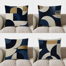 Geometric Pattern Throw Pillow by Axyaa for Modern Decor - Sofa, Bedroom, Car