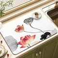 Axyaa Spices Printed Kitchen Absorbent Drying Mat - Tableware Draining Pad