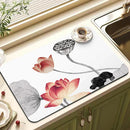 Axyaa Spices Printed Kitchen Absorbent Drying Mat - Tableware Draining Pad