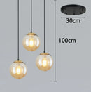 Axyaa LED Ring Stairs Pendant Light Chandeliers for Living Room and Dining Room