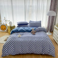 Axyaa Solid Color 4-Piece Bedding Set - Quilt Cover, Bed Sheet, Student Dorm 3-Piece Set