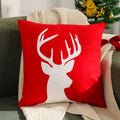 Axyaa Embroidered Snowflakes Christmas Cushion Cover