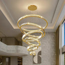 Axyaa Crystal Chandelier Stair Pendant Lights for Modern Home Decoration & Interior Lighting