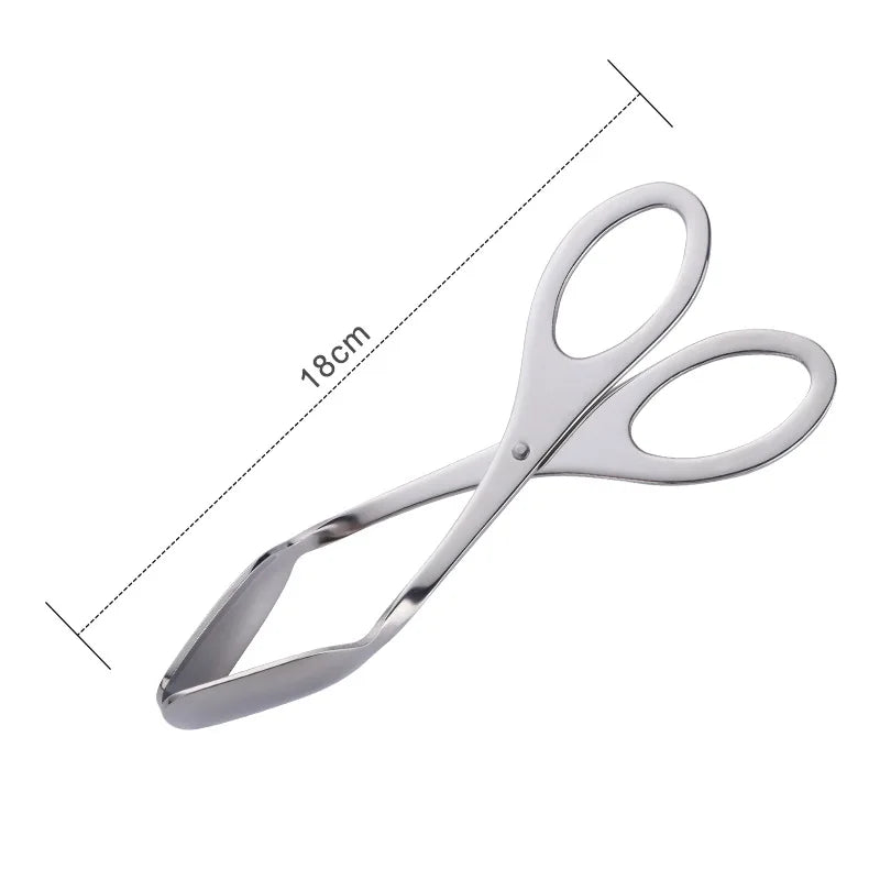 Axyaa Stainless Steel Scissors Food Tongs for Home Cooking