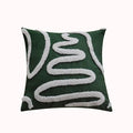 Christmas Boho Green Red 45x45 Tufted Pillow Cover, Farmhouse Sofa Decor, Axyaa Brand