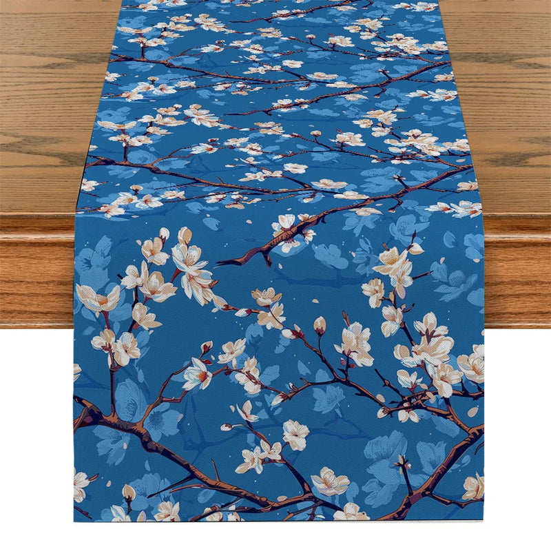 Axyaa Floral Vase Table Runner: Elegant Dining Room Decor & Holiday Party Essential