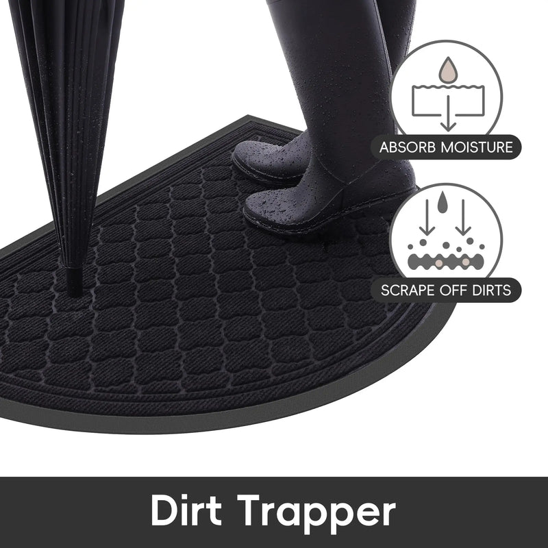 Axyaa Heavy Duty Indoor Half Moon Door Mat - Absorbent and Washable