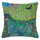 Axyaa Branch Bird Flower Linen Pillowcase Sofa Cushion Cover Home Decor Custom Sizes