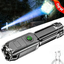 Axya Rechargeable Waterproof Flashlight: Powerful, Zoomable & Portable with Battery