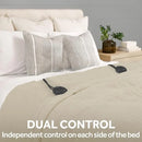 Axyaa King Size Ultra Fleece Heated Electric Blanket, 12 Heat Settings, 12-Hour Auto Shut-Off