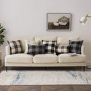 Axyaa Classic Retro Red/Black Plaid Teddy Pillow Cover 45x45cm