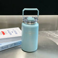 Axyaa Stainless Steel Vacuum Flask Insulated Cup with Handle, Straw, Cold&Hot Thermos Mug.