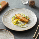 Axyaa Brown Western Pasta Plate: Premium Japanese Ceramic Tableware for Home