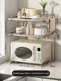 Axyaa Microwave Oven Rack & Seasoning Organizer Shelf - 2 Layers