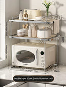 Axyaa Microwave Oven Rack & Seasoning Organizer Shelf - 2 Layers