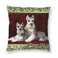Axyaa Miniature Schnauzer Dog Cartoon Cushion Cover for Sofa - Puppy Lover's Nordic Pillow
